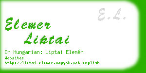 elemer liptai business card